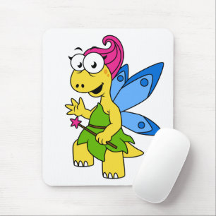 A Cartoon Fairysaur Dinosaur. Mouse Pad
