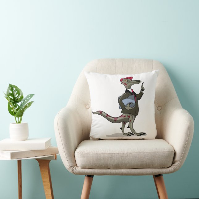 A Cartoon Iguanodon Clerk. Cushion (Chair)