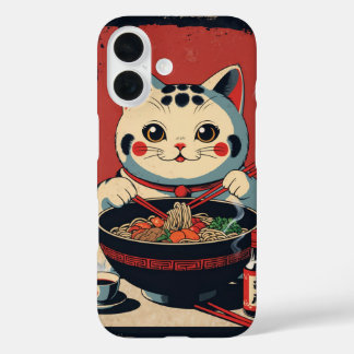  a cartoon maneki-neko cat  iPhone 16 case
