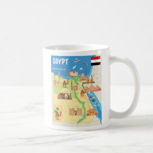 A Cartoon Map of Egypt Coffee Mug