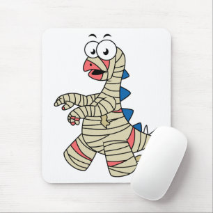 A Cartoon Stegosaurus Dressed Up As A Mummy. Mouse Pad