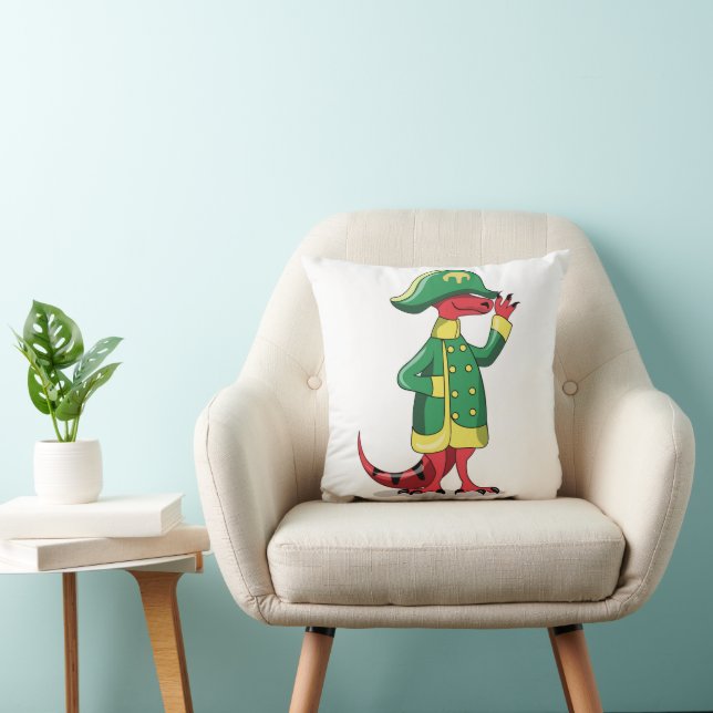 A Cartoon Tyrannosaur Rex Dressed As Napoleon. Cushion (Chair)