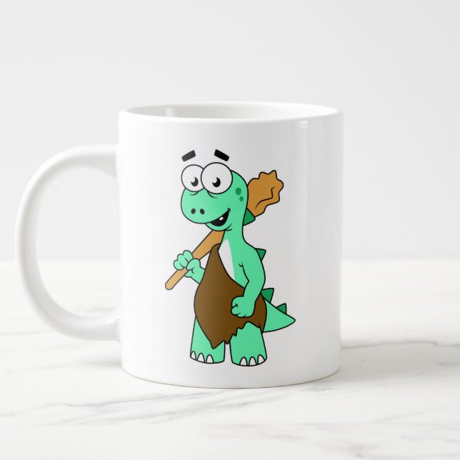 A Cartoon Tyrannosaurus Rex Caveman. Large Coffee Mug (Left)