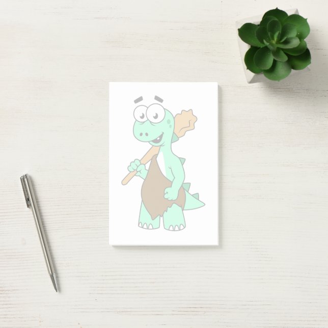 A Cartoon Tyrannosaurus Rex Caveman. Post-it Notes (Office)
