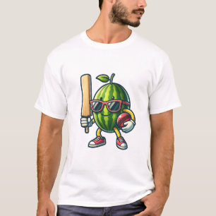 A cartoon watermelon playing character T-Shirt