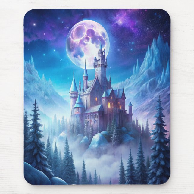 A Castle in Winter Mouse Pad (Front)