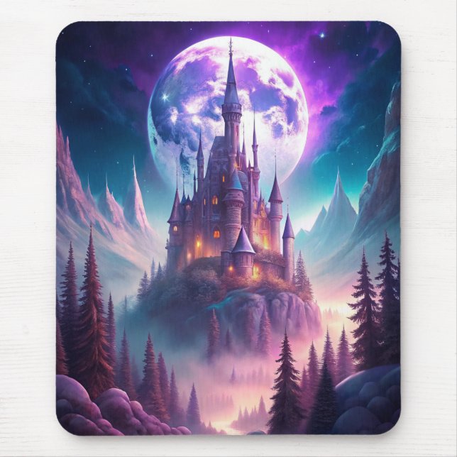 A Castle in Winter Mouse Pad (Front)
