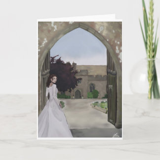 A castle wedding greeting card. card