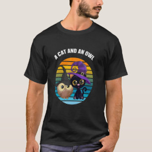 A Cat And An Owl T-Shirt