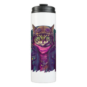 A Cat And An Owl Thermal Tumbler