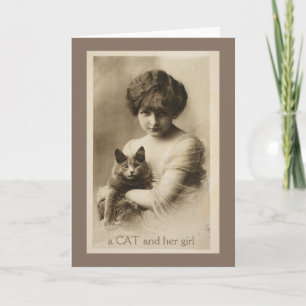 A Cat and Her Girl Vintage Note Cards