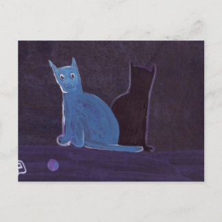 A CAT AND HER SHADOW POSTCARD