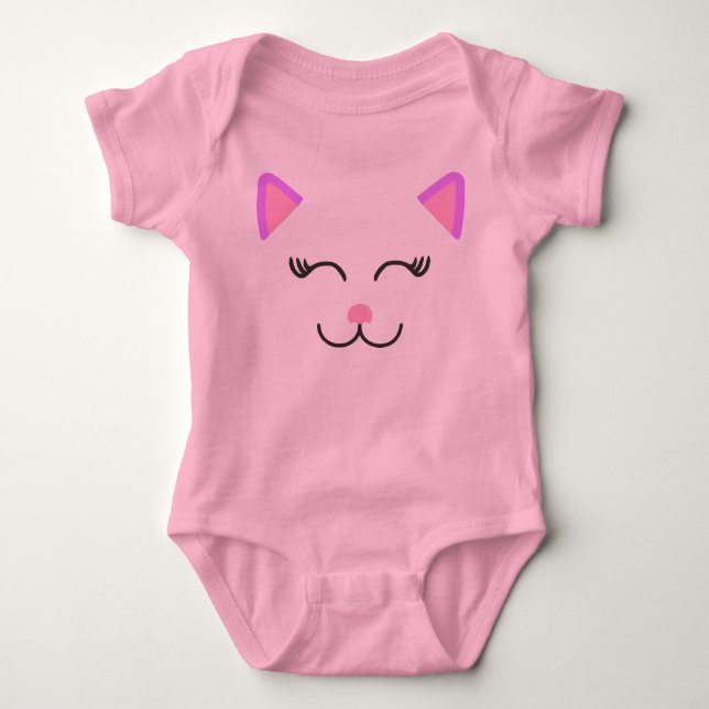 A cat baby bodysuit (Front)