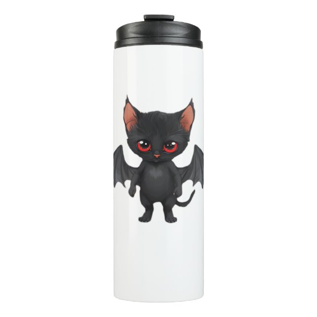 A cat demon on Halloween night Classic T-Shirt Thermal Tumbler (Front)
