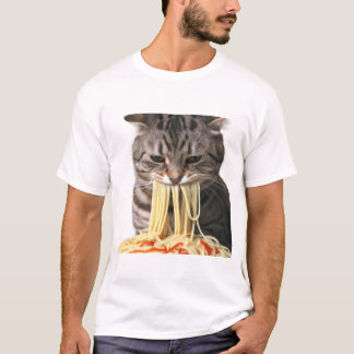 A cat eating spaghetti,my cat eating spaghetti  T-Shirt