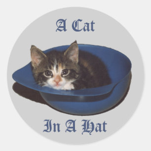 A Cat in a Hat Sticker
