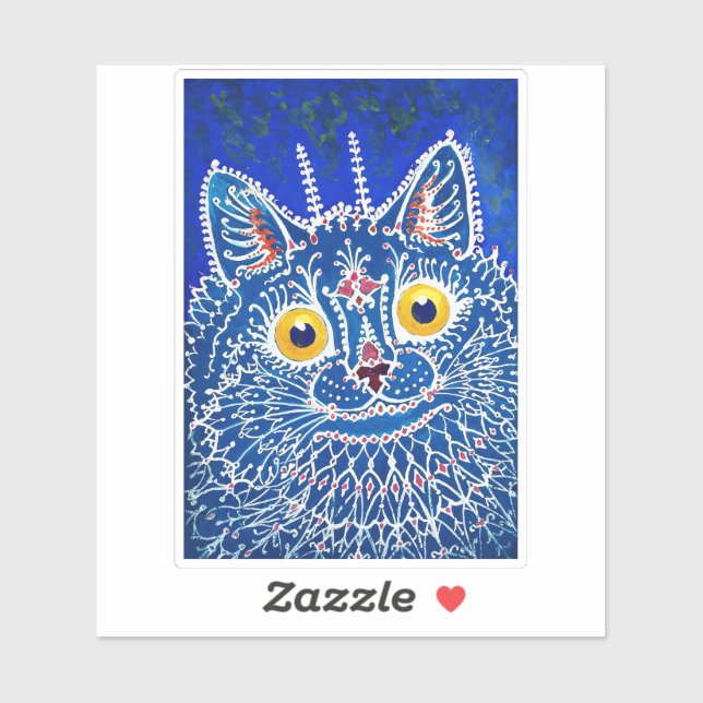 A cat in gothic style by Louis Wain  (Sheet)