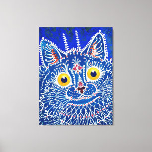 A cat in gothic style by Louis Wain  Canvas Print