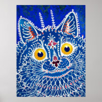 A cat in gothic style by Louis Wain