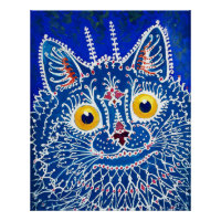 A cat in gothic style by Louis Wain 