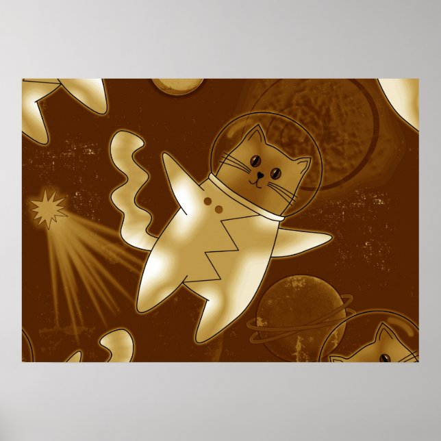 A cat in outer space. poster (Front)