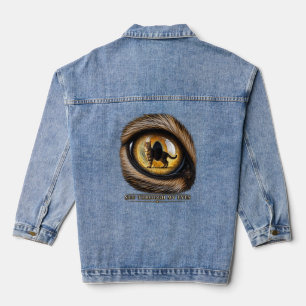 A Cat’s Eyes Never Lie Denim Jacket