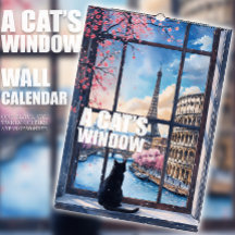 A Cat’s Window Calendar – One black cat & 12 citys