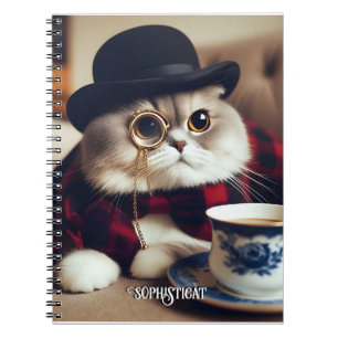 A Cat Wearing a Monocle Notebook