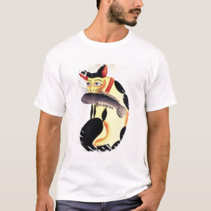 A cat with a fish in its mouth, from the Rudyard K T-Shirt