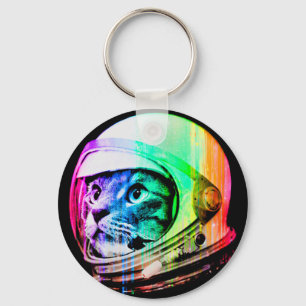 A cat with an astronaut dream key ring