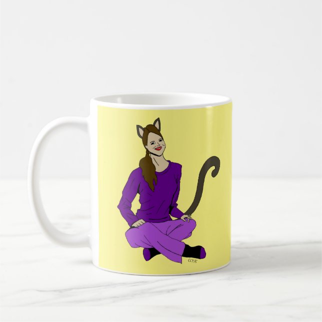 a catgirl coffee mug (Left)