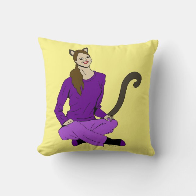 a catgirl cushion (Front)