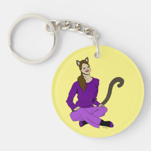 a catgirl key ring