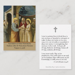 A Catholic Wedding Prayer Favour Holy Card