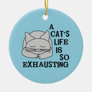 A Cat's Life Ceramic Ornament