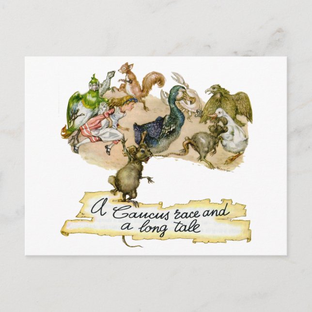 A Caucus Race and a Long Tale Postcard (Front)