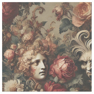 A Cautionary Flourish - Gothic Statement Tile Fabric