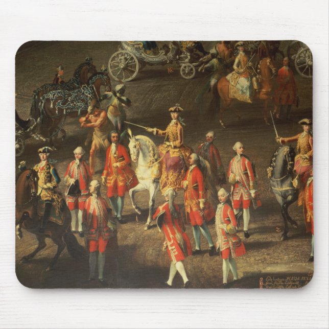 A Cavalcade in the Winter Riding School Mouse Pad (Front)