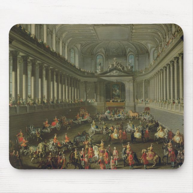 A Cavalcade in the Winter Riding School Mouse Pad (Front)