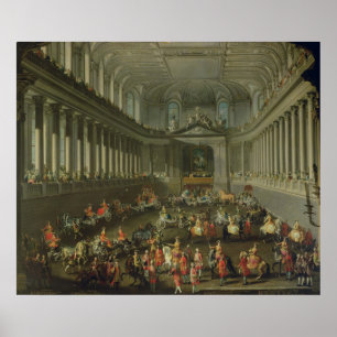 A Cavalcade in the Winter Riding School Poster