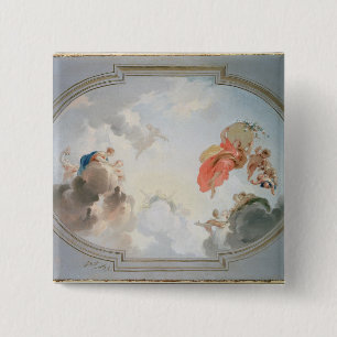 A Ceiling Design depicting the Apotheosis of 15 Cm Square Badge