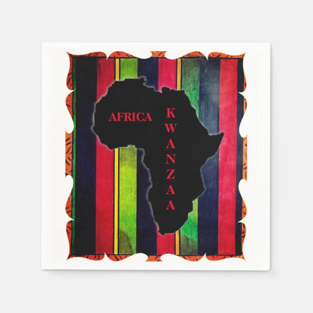 A Celebration Of Kwanzaa Napkin (Front)