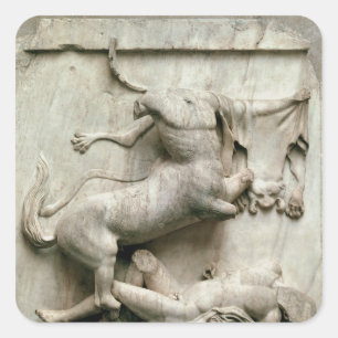 A Centaur triumphing over a Lapith Square Sticker