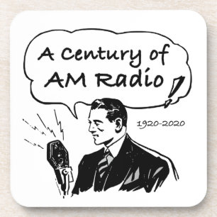 A Century of AM Radio Broadcasting Coaster