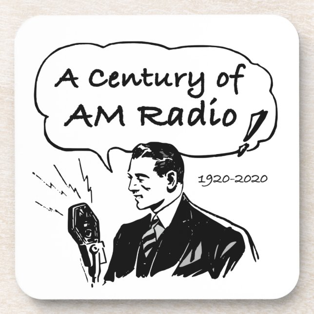 A Century of AM Radio Broadcasting Coaster (Front)