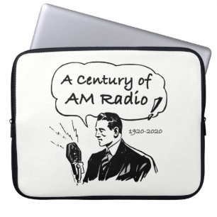 A Century of AM Radio Broadcasting Laptop Sleeve