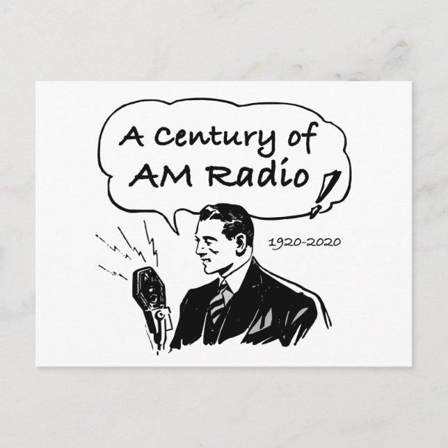 A Century of AM Radio Broadcasting Postcard (Front)