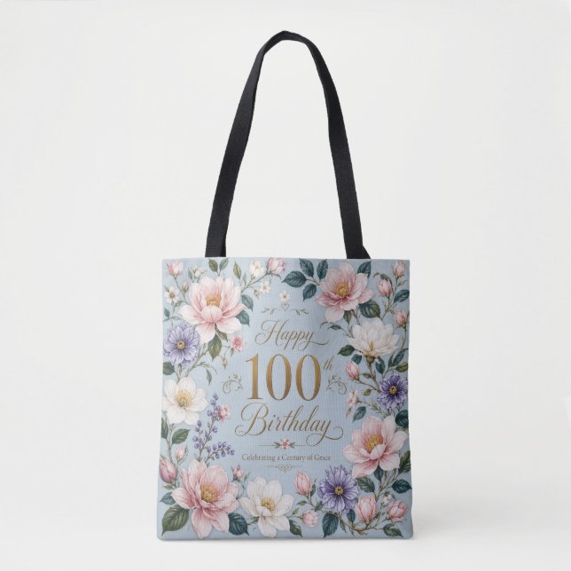 A Century of Blooming Grace Tote Bag (Front)