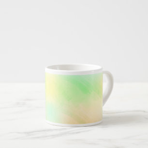 A ceramic mug on a white marble surface 