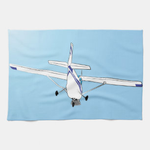 A Cessna in flight Tea Towel